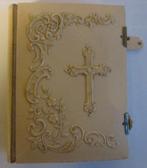 antiek gebedsboekje missaal met celluloid kaft en slot, Antiek en Kunst, Antiek | Religie, Verzenden