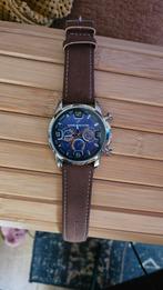 Daniel Hechter Herenhorloge Bruin Leer, Sieraden, Tassen en Uiterlijk, Horloges | Heren, Overige merken, Polshorloge, Ophalen of Verzenden