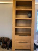 Houten kast met lades en planken, Eikenhout, Zo goed als nieuw, Met lade(s), 150 tot 200 cm