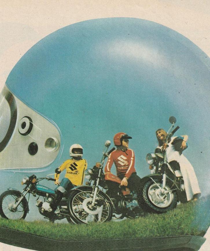 Retro reclame 1976 Suzuki brommer AC50DB TS50 RV50, Verzamelen, Retro, Overige typen, Verzenden
