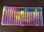 Waskrijtjes waskrijt krijt 18 kleuren in doos, Verzenden, Zo goed als nieuw, Potlood of Stift
