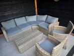 Loungeset hoekbank, stoelen & tafel, Tuin en Terras, Tuinsets en Loungesets, Ophalen, Gebruikt, Bank, Loungeset