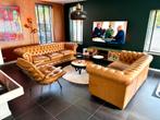 Chesterfield Banken - Springvale Rossendale Leer, Huis en Inrichting, Ophalen, Gebruikt, Chesterfield, Rechte bank