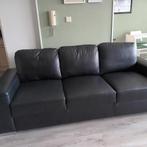 ZGAN 3-zits Bank Devine Leder Zwart, Ophalen, Minder dan 75 cm, Driepersoons, Leer