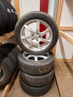 Licht metalen velgen met winterbanden 215 55 17, 7jx17 et50, Ophalen, 215 mm, 17 inch, Winterbanden