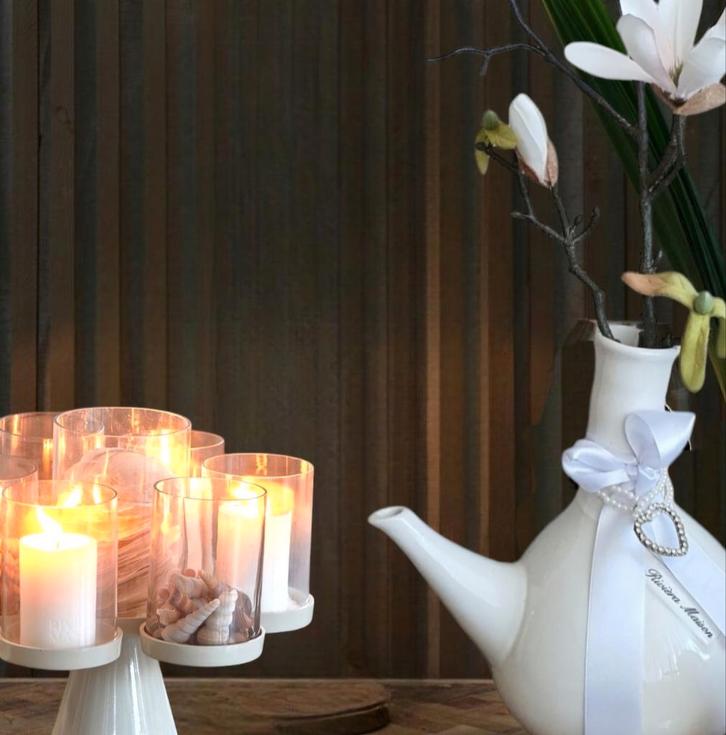 Rivièra maison decanter porselein
&
Parel hart ketting
&
Flo, Huis en Inrichting, Woonaccessoires | Overige, Nieuw, Ophalen of Verzenden