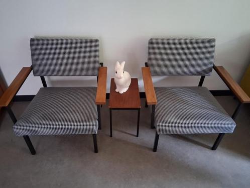 Vintage Gijs van der Sluis fauteuils, opnieuw gestoffeerd, Huis en Inrichting, Fauteuils, Zo goed als nieuw, 50 tot 75 cm, 75 tot 100 cm