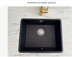 Ikea KILSVIKEN Inbouw spoelbak zwart kwartscomposiet 56x46, Ophalen, Zwart, 50 tot 100 cm, Zo goed als nieuw