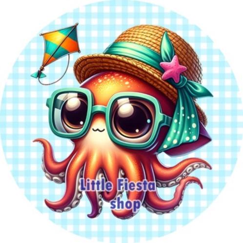 LF4652 ouwel inktvis 20x4,7cm eetbare cupcake rondjes vers, Hobby en Vrije tijd, Taarten en Cupcakes maken, Nieuw, Versiering