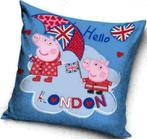 Peppa Pig Kussenhoesje - Peppa en George London, Ophalen of Verzenden, Nieuw, Kleed of Kussen