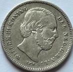 Schaars kwartje 1890 met punt, Postzegels en Munten, Munten | Nederland, Koning Willem III, Zilver, 25 cent, Ophalen of Verzenden