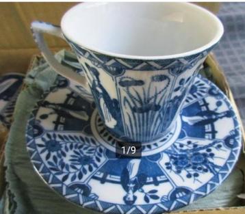 NIEUW kop + schotelrek gelakt hout -6 chinese kop en schotel beschikbaar voor biedingen