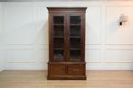 Klasieke boekenkast, vitrinekast, mahoniehout, Huis en Inrichting, Kasten | Vitrinekasten, Zo goed als nieuw, 150 tot 200 cm, 25 tot 50 cm