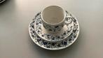Servies 6x kop schotel en 6 ontbijt taart bordjes blauw wit, Ophalen of Verzenden, Zo goed als nieuw, Porselein, Kop en/of schotel