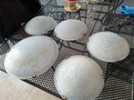 plafond lampen : 1 grotere en 4 kleinere. Creme, Ophalen of Verzenden, Gebruikt