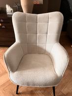 Allison Fauteuil  - Beige Fluweel, Ophalen of Verzenden, Gebruikt, Stof, 75 tot 100 cm