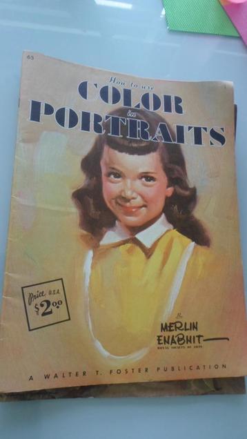 Walter Foster book How to use COLOR in PORTRAITS boek beschikbaar voor biedingen