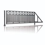 Woodlook schuifpoort nieuw model: 400x150cm zwart compleet!, Met poort, Overige typen, Nieuw, Ophalen of Verzenden