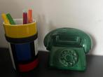 Antieke frans brocante spaarpot ‘a casser’ green telephone, Ophalen of Verzenden