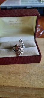 Antieke Jugendstil ring zilver,gemerkt., Sieraden, Tassen en Uiterlijk, Ophalen of Verzenden, Zilver, Ring