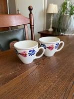 Boerenbont Koffiemokjes - Set van 2, Antiek en Kunst, Antiek | Servies los, Ophalen of Verzenden