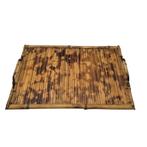 Vintage schildpad bamboe dienblad, Huis en Inrichting, Ophalen of Verzenden, Zo goed als nieuw, Rechthoekig, Overige materialen