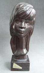 Om 1925 - 1950 Art Deco Keramiek Buste Beeld Meisje Dame, Antiek en Kunst, Antiek | Keramiek en Aardewerk, Ophalen of Verzenden