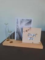 Fotoplankje fotoplank lijst 2 vaasjes NIEUW Leuk cadeautje, Ophalen of Verzenden