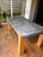 Tafel betonlook/ eiken, Tuin en Terras, Ophalen, Gebruikt, Rechthoekig, Hout