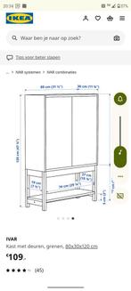 Ivar metalen kastje met stellingkast van hout Ikea, Ophalen, 50 tot 100 cm, Zo goed als nieuw, Minder dan 100 cm