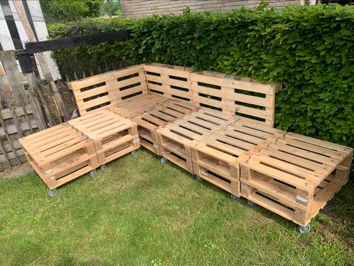 DIY Houten tuinbanken, bbq tafels enz van pallethout, Tuin en Terras, Tuinbanken, Zo goed als nieuw, Hout, Schommelbank, Ophalen