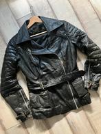 River Island zwart echt leren jas 36 gewatteerd biker jasje, Kleding | Dames, Ophalen of Verzenden, Zo goed als nieuw, River Island