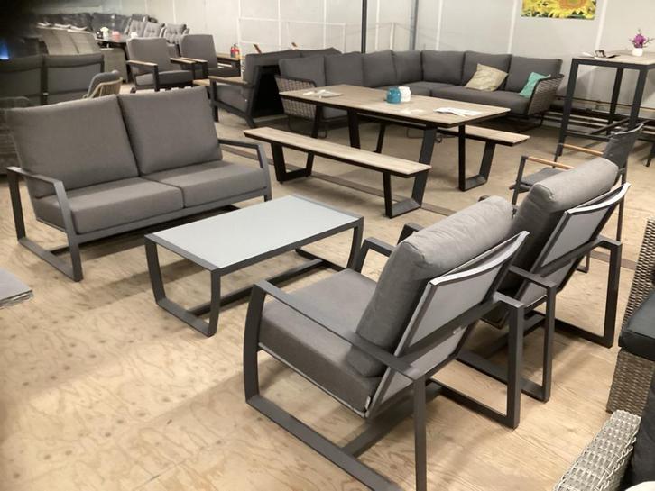 Loungeset tuinset loungebank Loungestoel merk tuinmeubelen, Tuin en Terras, Tuinsets en Loungesets, Nieuw, Aluminium, 4 zitplaatsen