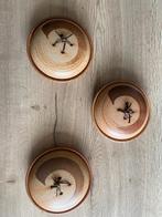 Set van 3 Japanse aardewerken stoomschaaltjes Mashiko-stijl, Ophalen of Verzenden, Overige stijlen, Aardewerk, Schaal of Schalen