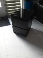 Mooi ikea malm nachtkastje met glasplaat, Ophalen, Zo goed als nieuw, Minder dan 45 cm