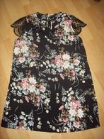 NIEUW! Romantische zwarte bloem jurk met kant maat L 42 44, Kleding | Dames, Jurken, Verzenden, Zwart, Maat 42/44 (L), Nieuw