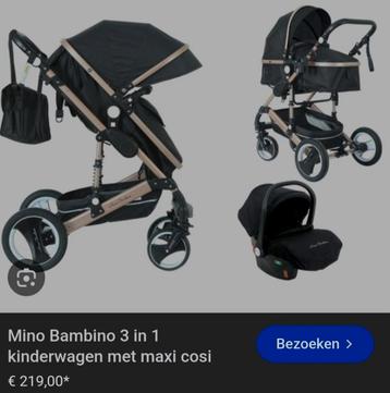 3 in 1 Kinderwagen met Maxi-Cosi! beschikbaar voor biedingen