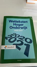 Redactieraad - Wetteksten Hoger Onderwijs 2020-2021, Ophalen of Verzenden, Zo goed als nieuw, Redactieraad