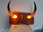 vintage koeienhoorn  wandlamp, Huis en Inrichting, Lampen | Wandlampen, Ophalen of Verzenden, Overige materialen