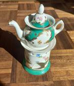 Bone China theepot met verwarmer. 1 persoons., Ophalen of Verzenden