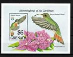 grenada 1992 pf blok kolibries vogels birds, Ophalen of Verzenden, Dier of Natuur