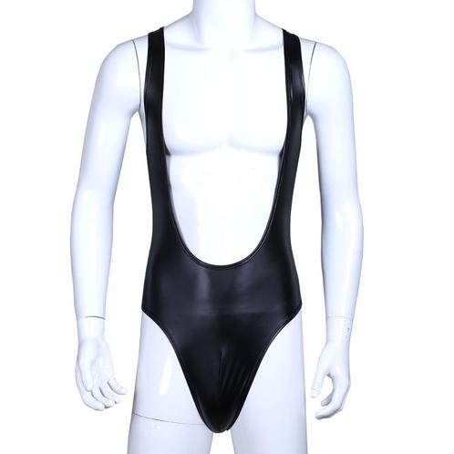 Heren zwarte worstel jumpsuit catsuit leotard sport leren, Kleding | Heren, Carnavalskleding en Feestkleding, Nieuw, Kleding, Verzenden