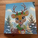 Diamond painting kerstkaart eland 2, Hobby en Vrije tijd, Kaarten | Zelfgemaakt, Ophalen of Verzenden, Nieuw