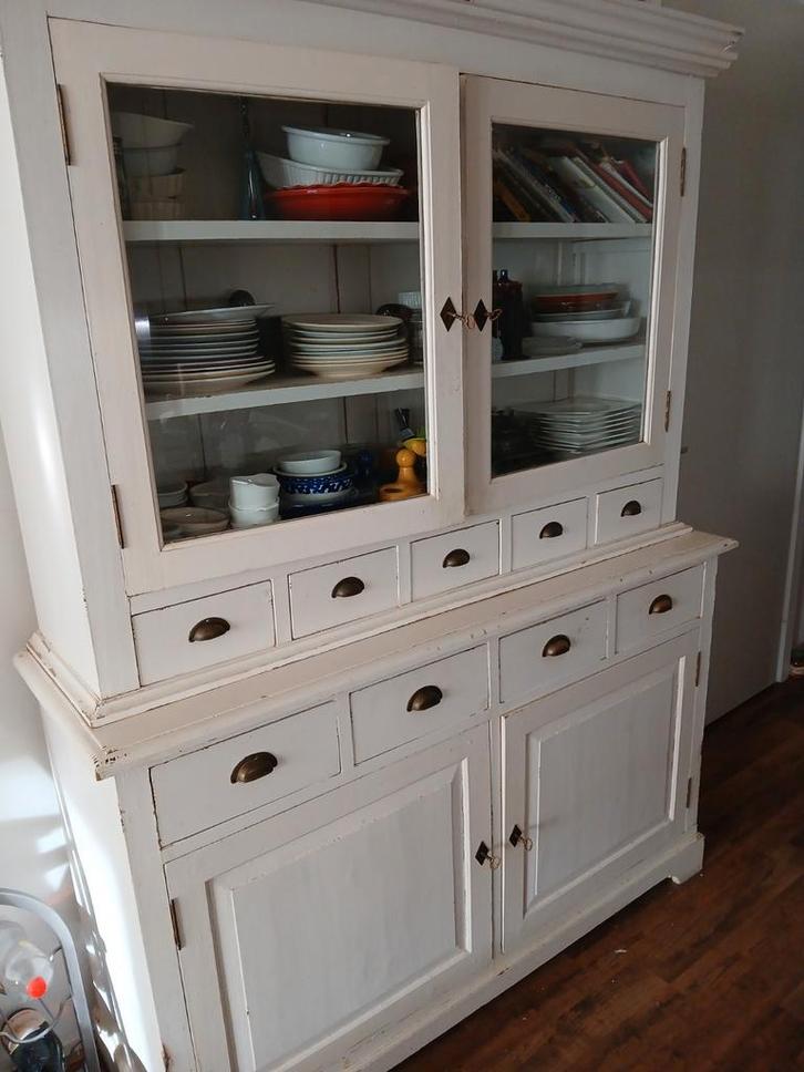 Mooie servieskast met glazen deuren, Antiek en Kunst, Antiek | Meubels | Kasten, Ophalen