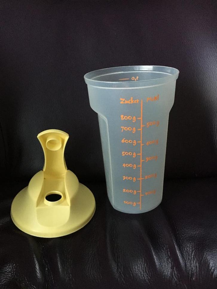 litermaat liter/meel/suiker maat 1L kunststof met deksel, Huis en Inrichting, Keuken | Keukenbenodigdheden, Zo goed als nieuw