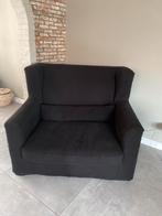 Zwarte love Seat, Huis en Inrichting, Banken | Sofa's en Chaises Longues, Minder dan 150 cm, Minder dan 75 cm, Gebruikt, Stof