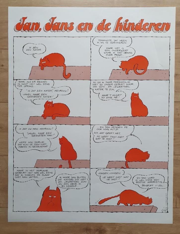 Rode Kater poster, Jan Kruis, Boeken, Stripboeken, Zo goed als nieuw, Eén stripboek, Ophalen of Verzenden