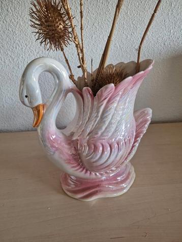 Vintage italiaanse vaas zwaan woon decoratie  beschikbaar voor biedingen