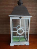 Lantaarn - hout met glas, Huis en Inrichting, Woonaccessoires | Overige, Ophalen of Verzenden, Zo goed als nieuw