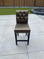 Bronze barkruk 2 stuks, Huis en Inrichting, Stoelen, Ophalen, Bruin, Leer, Zo goed als nieuw